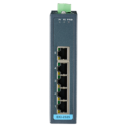 Switch industriel 5-port Ethernet 10/100 Mbps en boîtier métallique et alimentation redondante